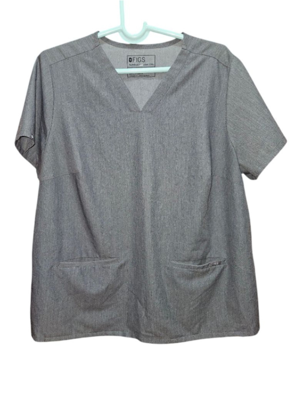 Women's FIGS Gray Technical Collection Short Sleeve Tee Scrub Top 3XL